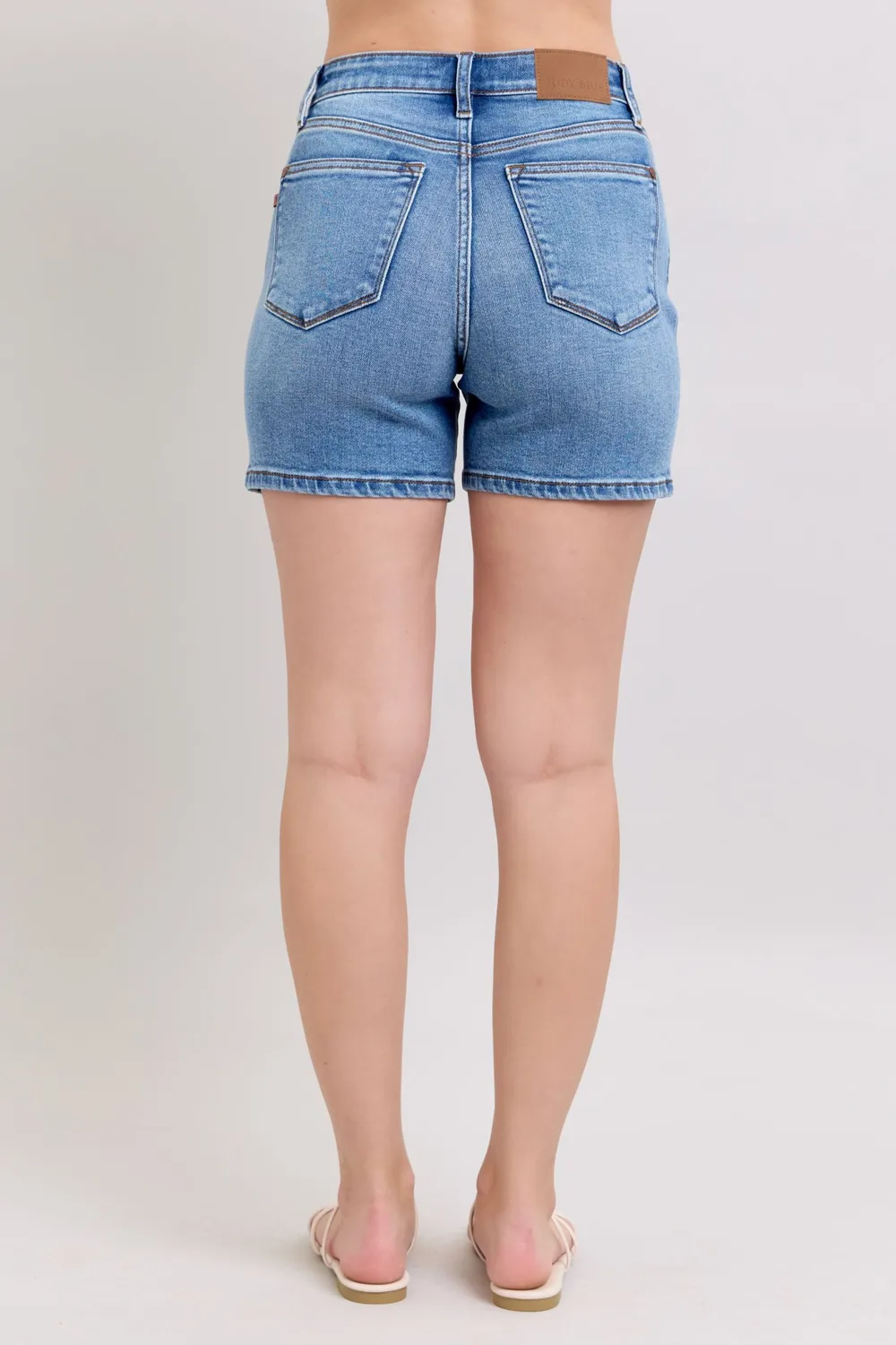 Full Size 2 Button Denim Shorts with Pockets Plus Size, image 14