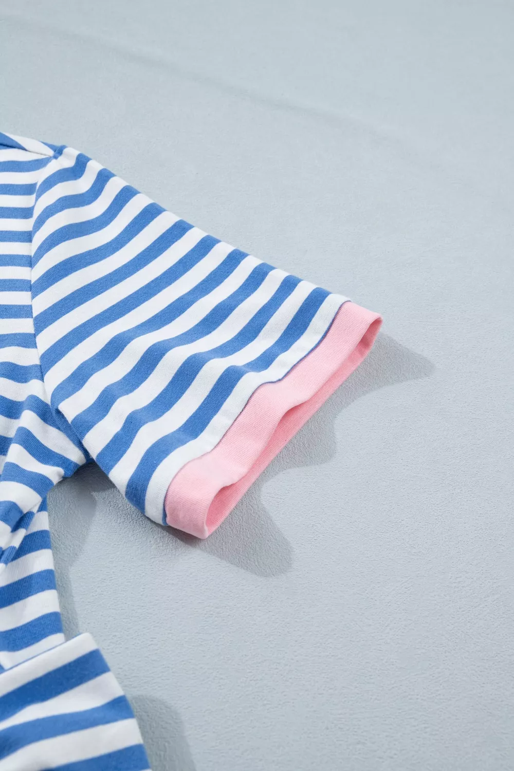 Stripe Nautical Tie Contrast Trim Round Neck T Shirt Mini Dress, image 6