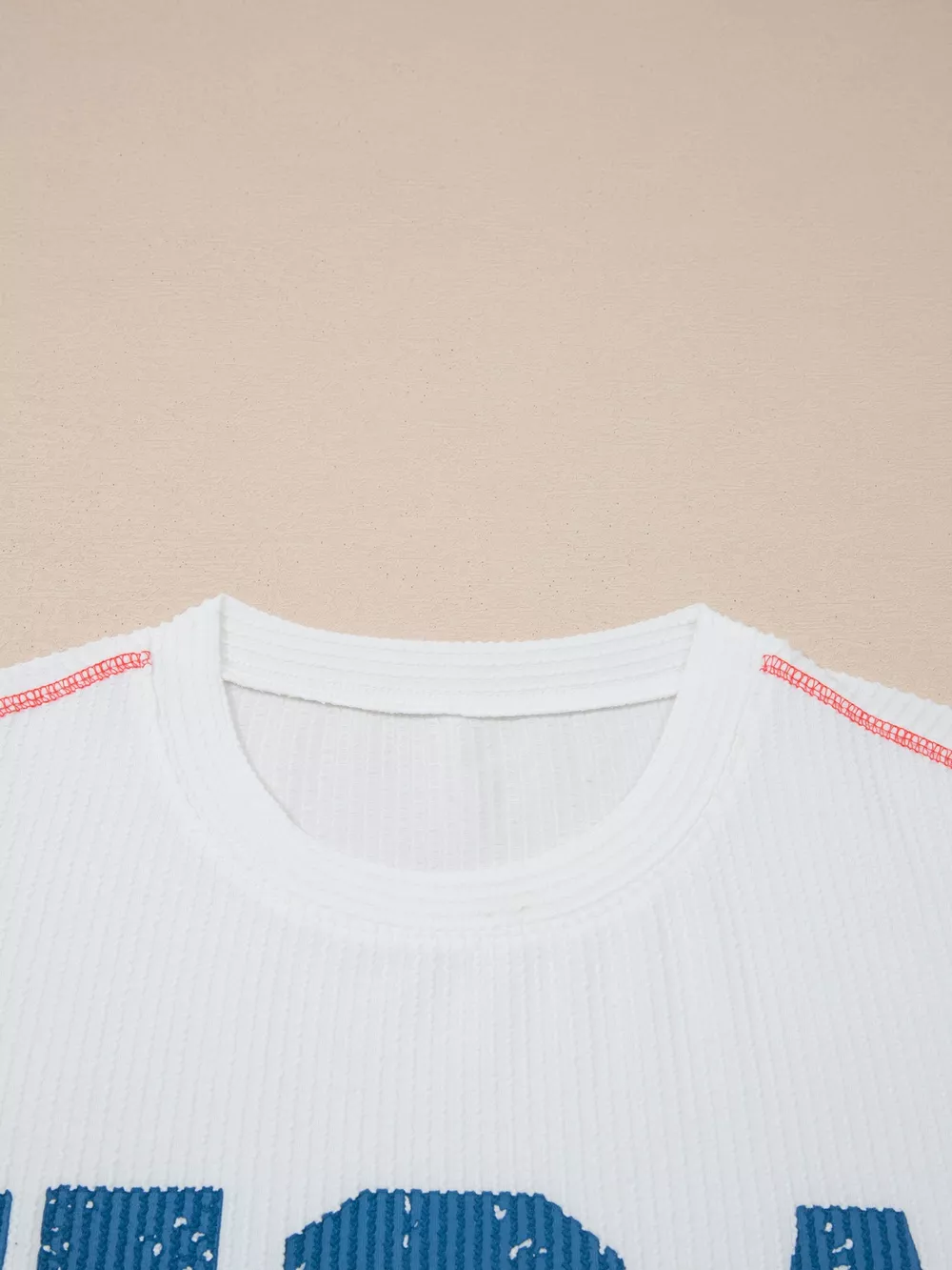 USA Graphic Half Sleeve Loose Ribbed Top, image 5
