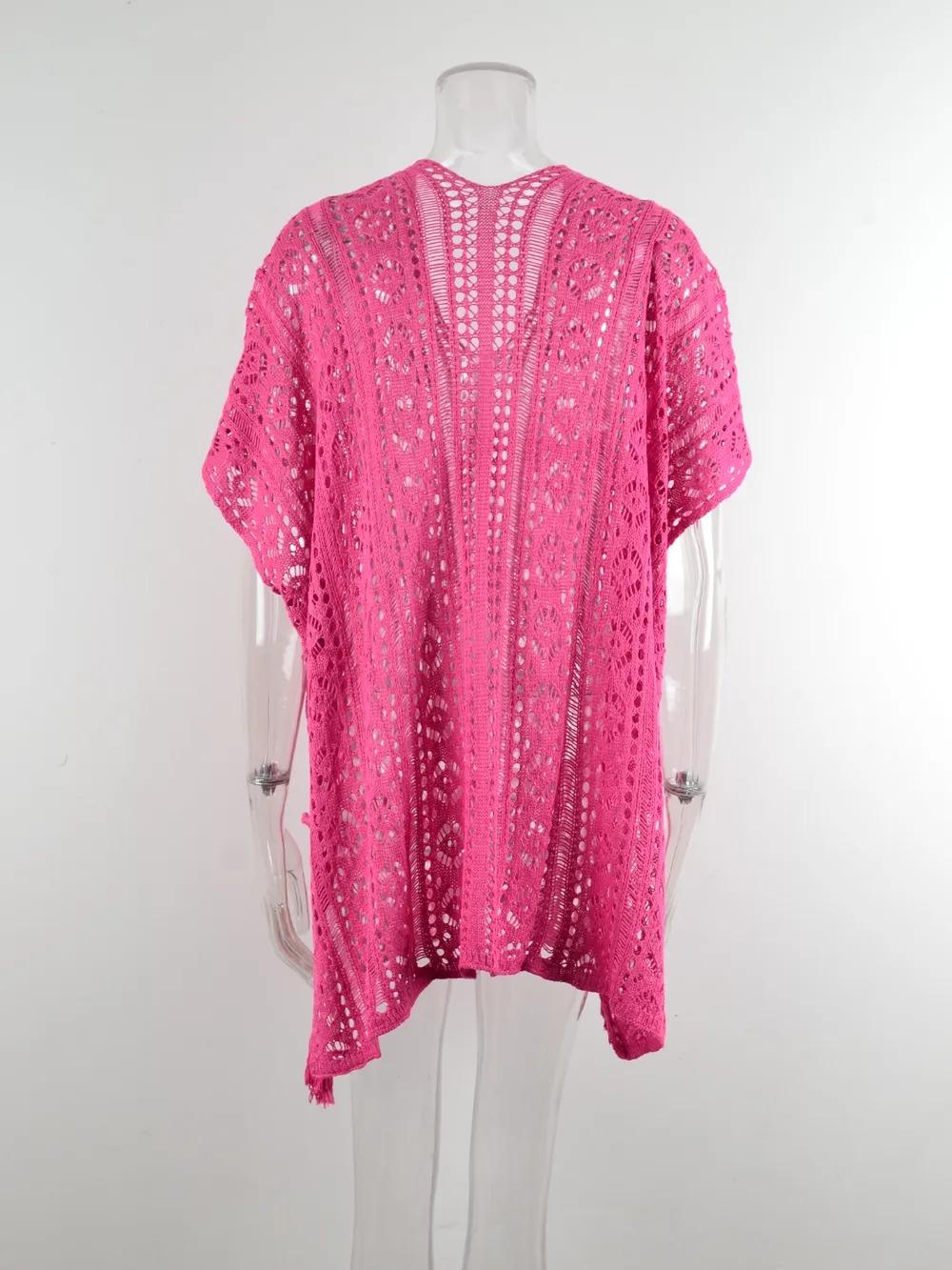 Cutout V-Neck Cover-Up with Tassel, image 16