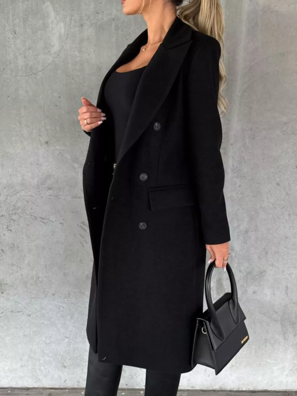Double-Breasted Longline Coat, image 4