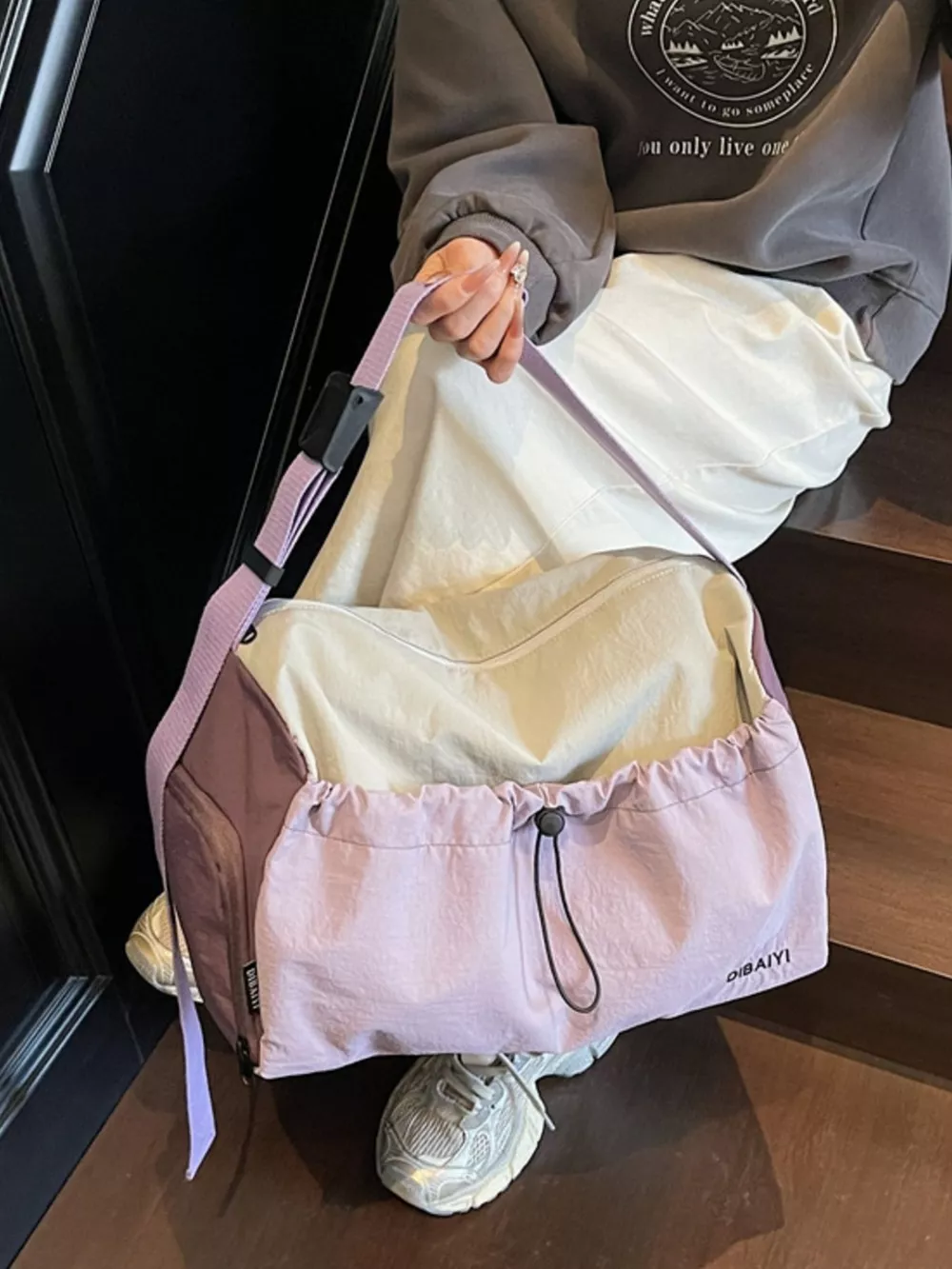 Lightweight Drawstring Closure Travel Bag, image 5