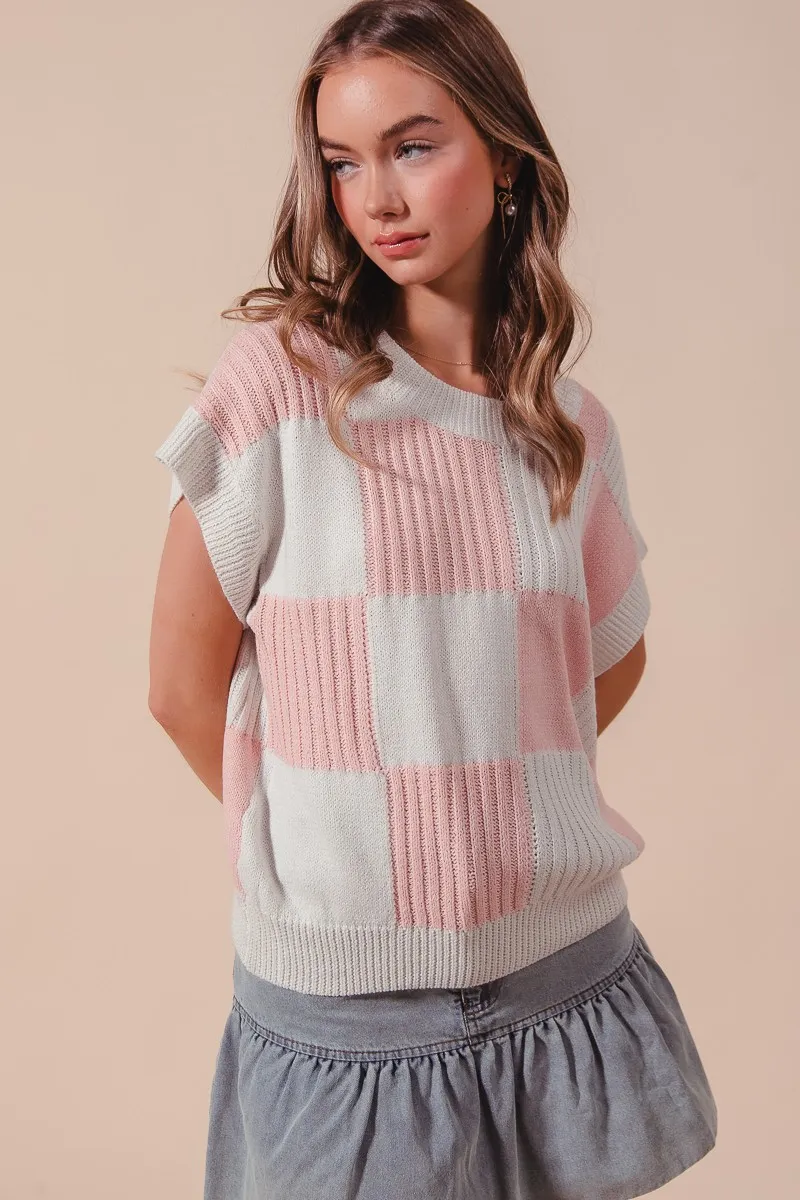 Check Plaid Casual Sweater Top, image 5