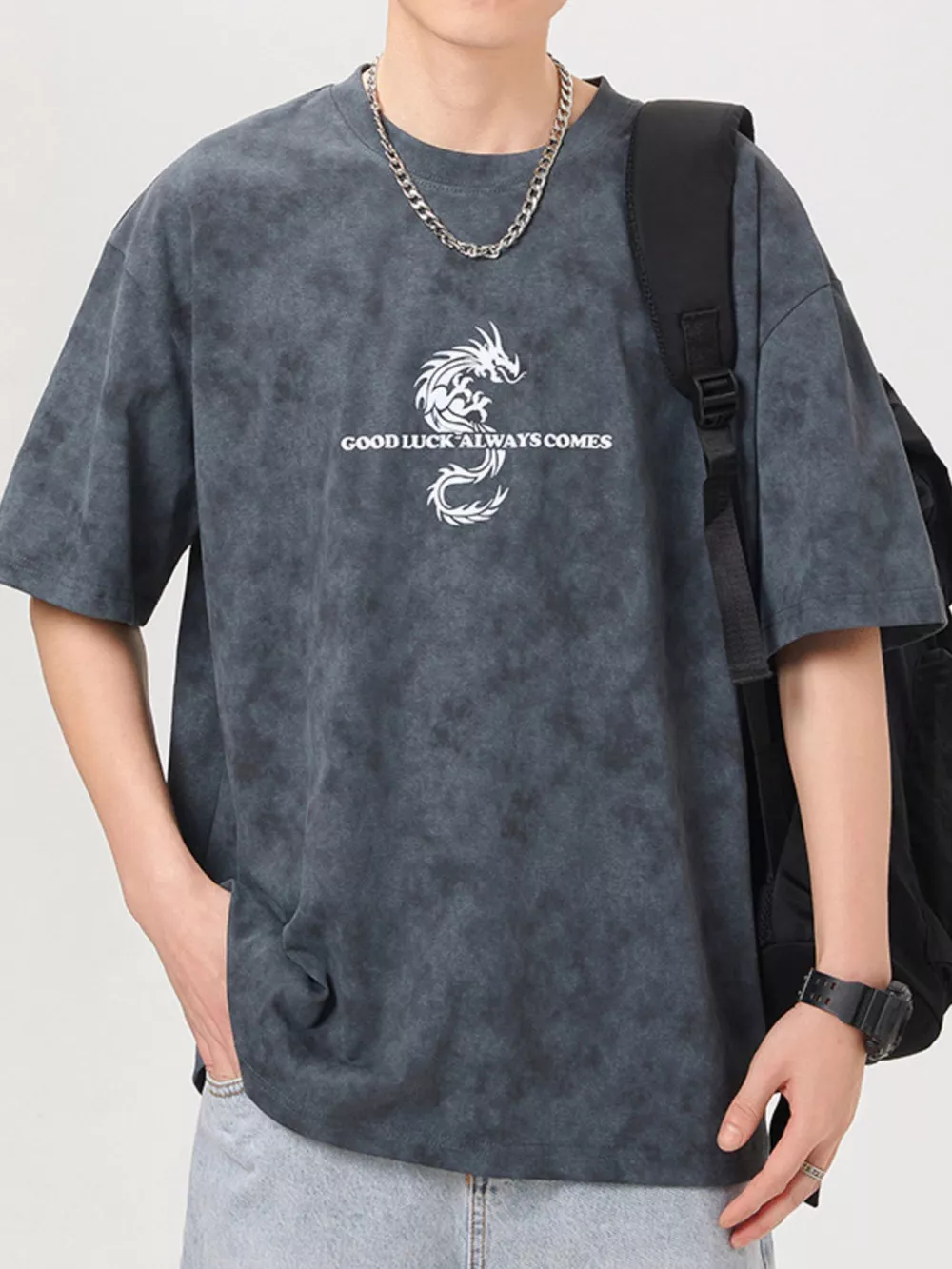 Men's Plus Size Round Neck Short Sleeve T-Shirt, image 8