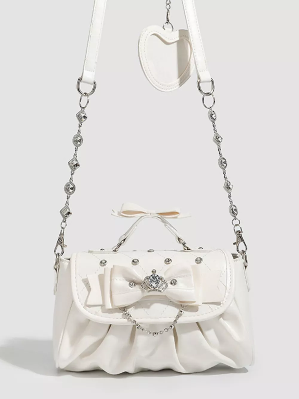 Ruched Bow Crossbody Bag, image 6