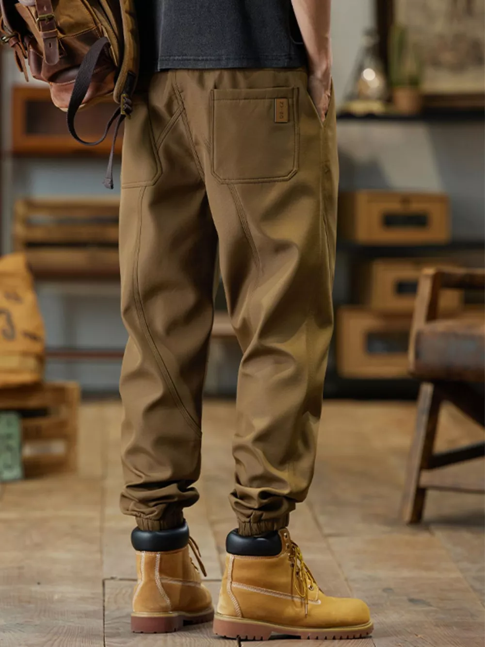 Men's Plus Size Casual Drawstring Joggers, image 4