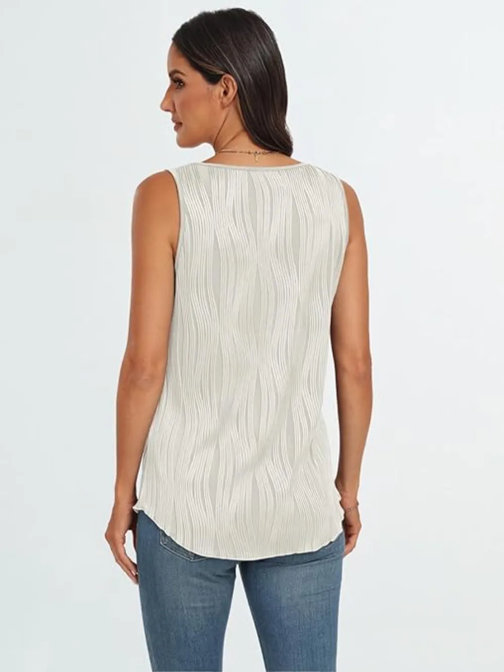 Round Neck Wide Strap Tank, image 20