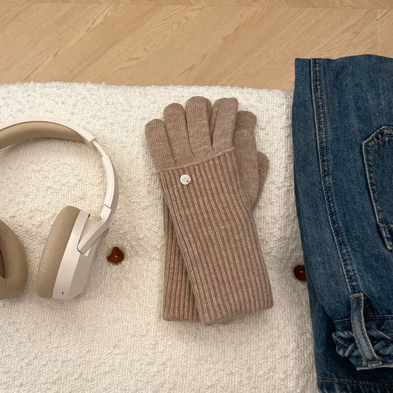 Ribbed Knit Touchscreen Gloves, image 16
