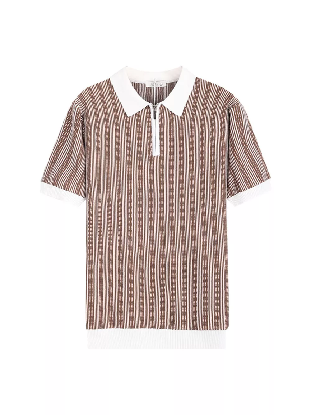Men's Plus Size Striped Short Sleeve Polo, image 7