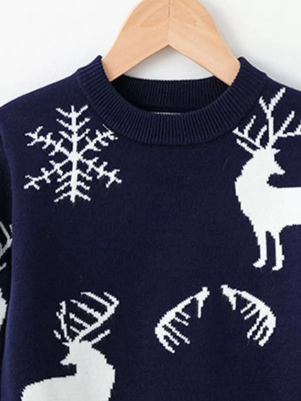 Children's Reindeer & Snowflake Knit Sweater, image 6