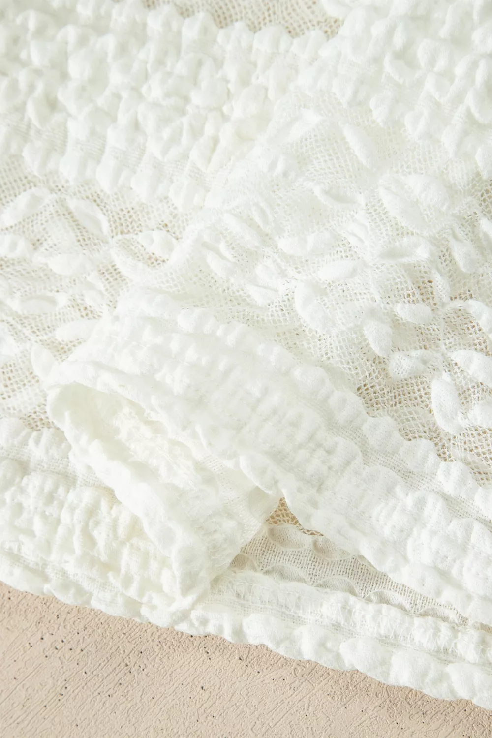 Sheer Lace Textured Patchwork Short Sleeve Top, image 8