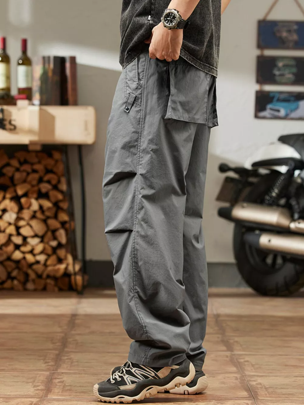 Men's Plus Size Casual Relaxed Fit Drawstring Pants, image 11