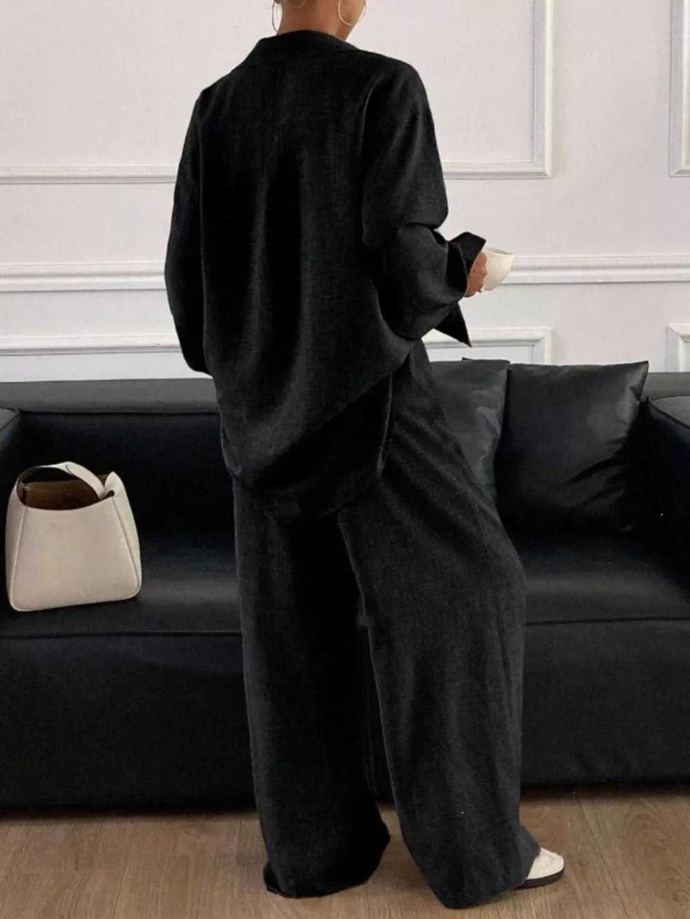 Button-Down Shirt and Wide-Leg Pants Set, image 15