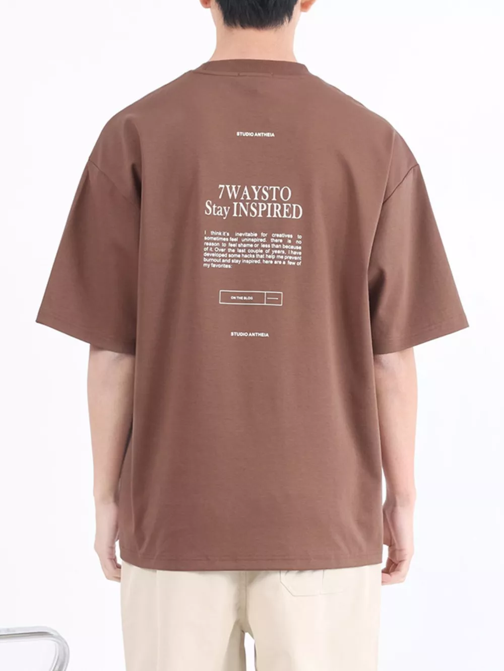 Men's Plus Size Letter Round Neck Oversized T-Shirt, image 3