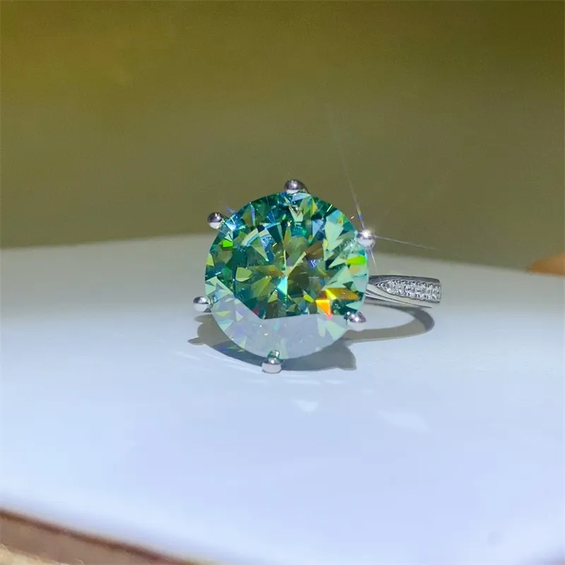 10 Carat Moissanite 925 Sterling Silver Ring, image 4