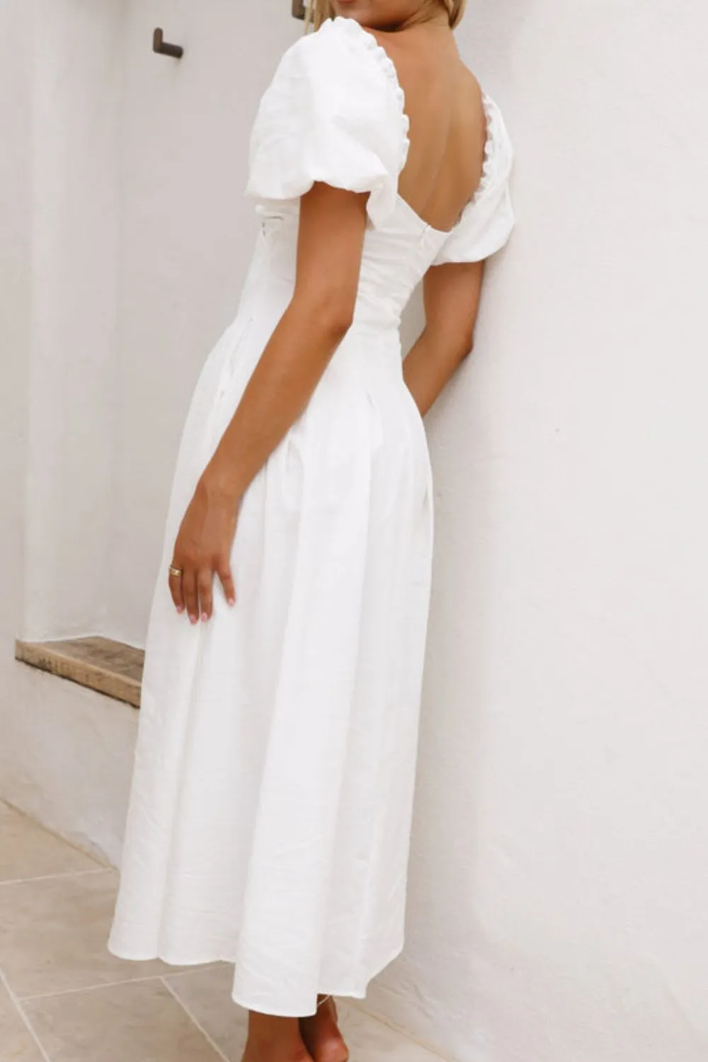 Sweetheart Neck Puff Sleeve Dress, image 18