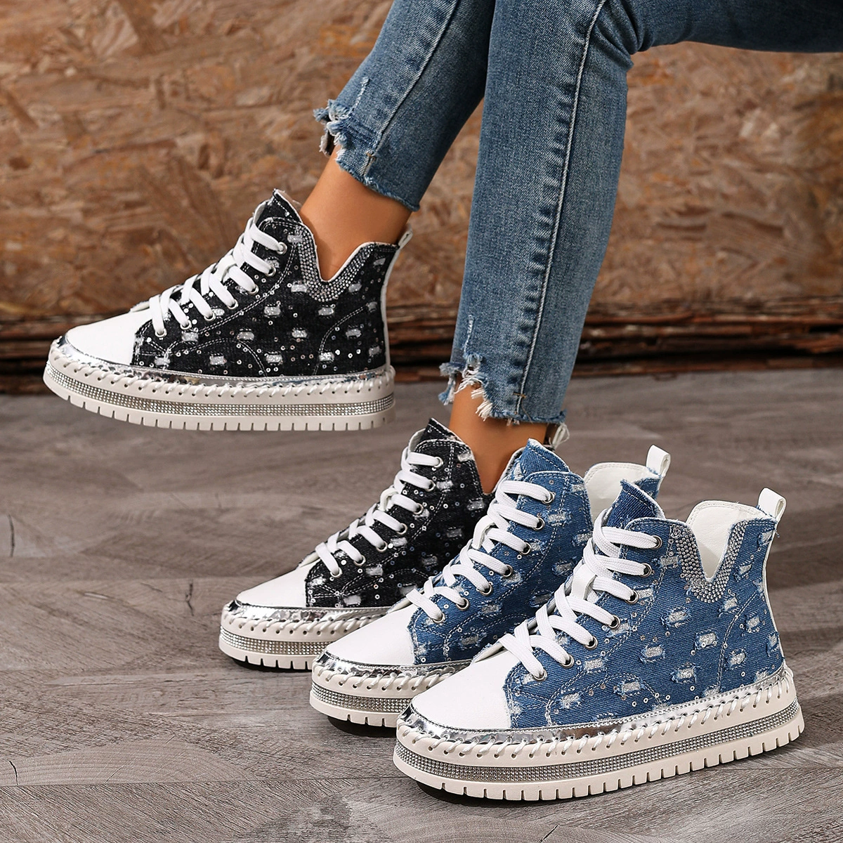 Lace Up Platform Sneakers, image 2