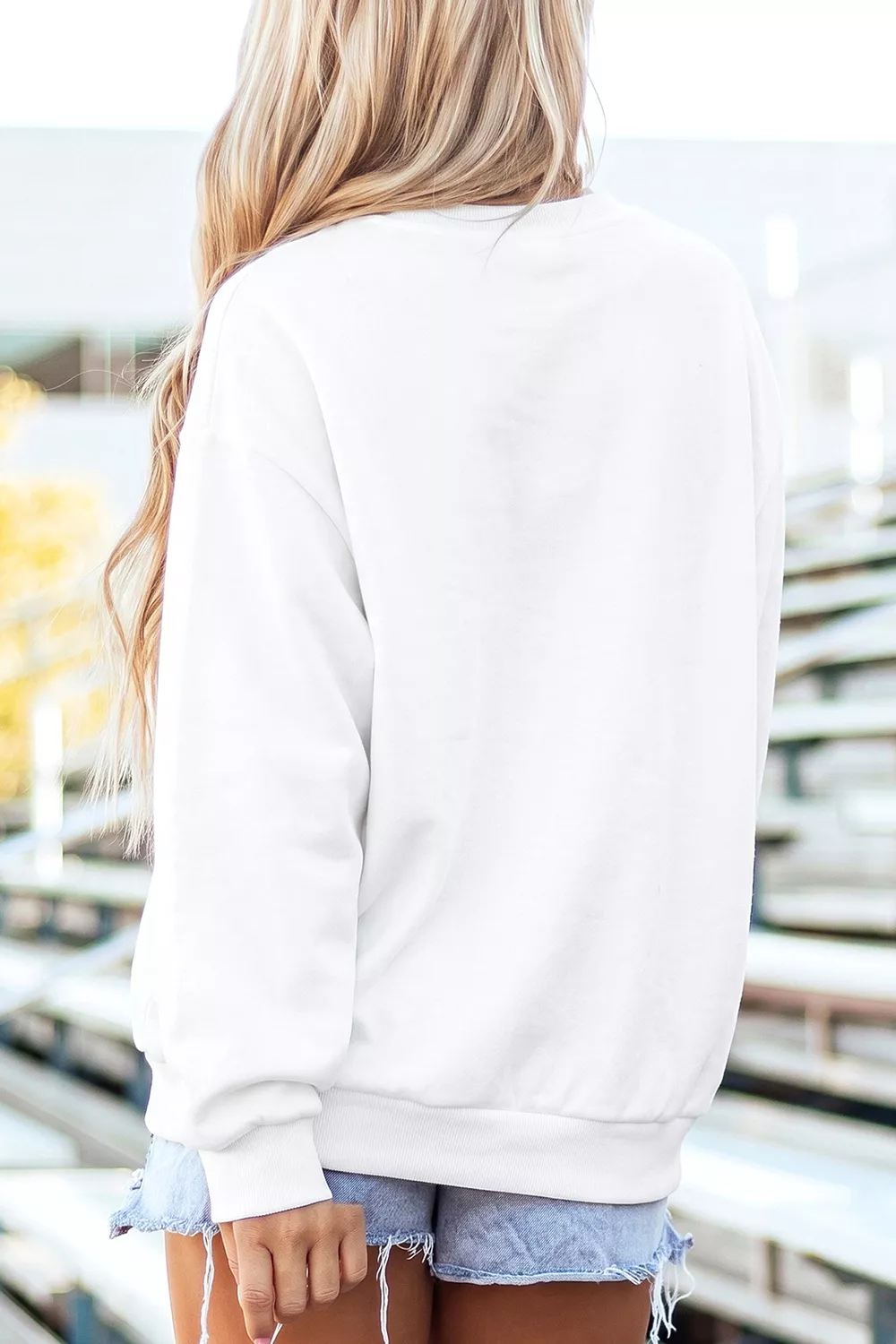Embroidered Gingerbread Cozy Christmas Long Sleeve Round Neck Sweatshirt, image 7