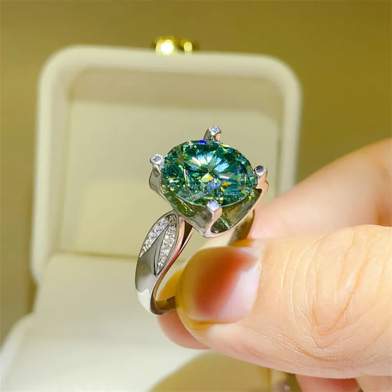 5 Carat Moissanite Zircon 925 Sterling Silver Ring, image 2