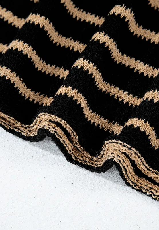 Stripe Drop Shoulder Round Neck Sweater, image 7