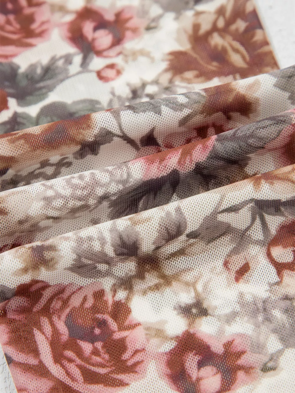 Floral Print Flounce Sleeve Blouse, image 5