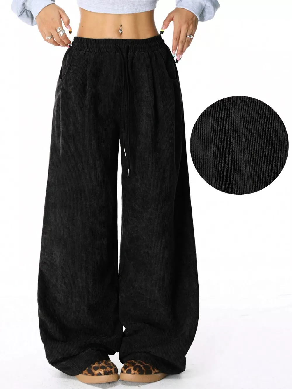 Corduroy Wide Leg Pants, image 7