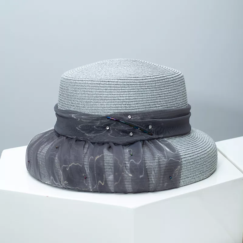 Straw Hat with Ribbon, image 3
