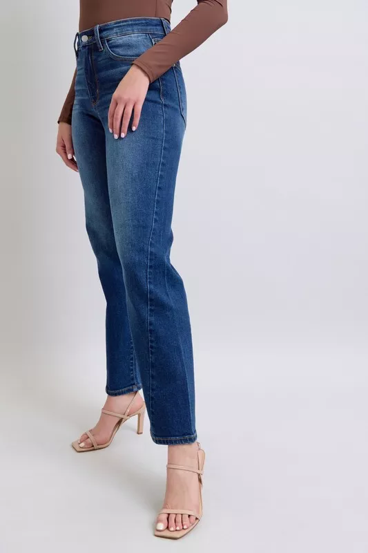 Full Size Side Seam Detail Straight Jeans with Pockets, image 3