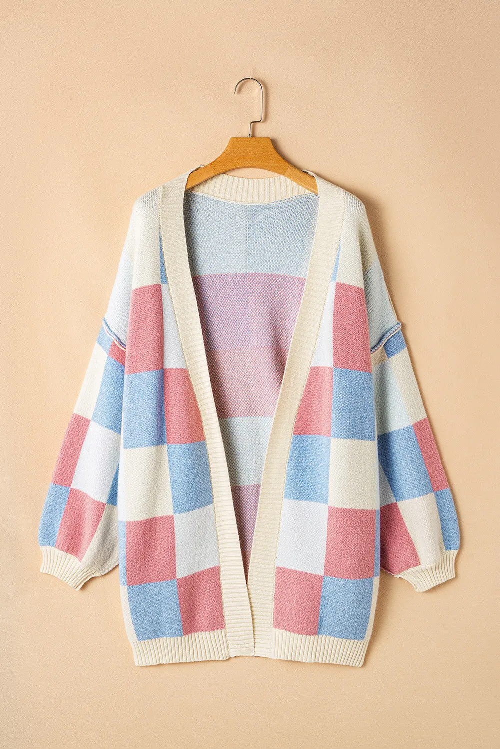 Color Block Open Front Long Sleeve Cardigan, image 5