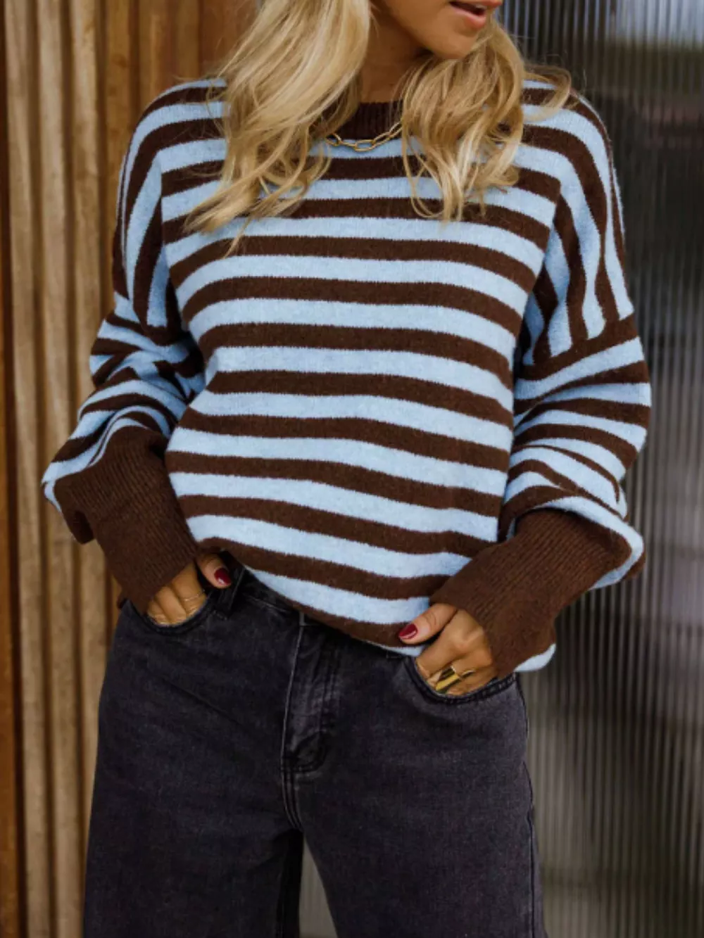 Striped Crew Neck Sweater