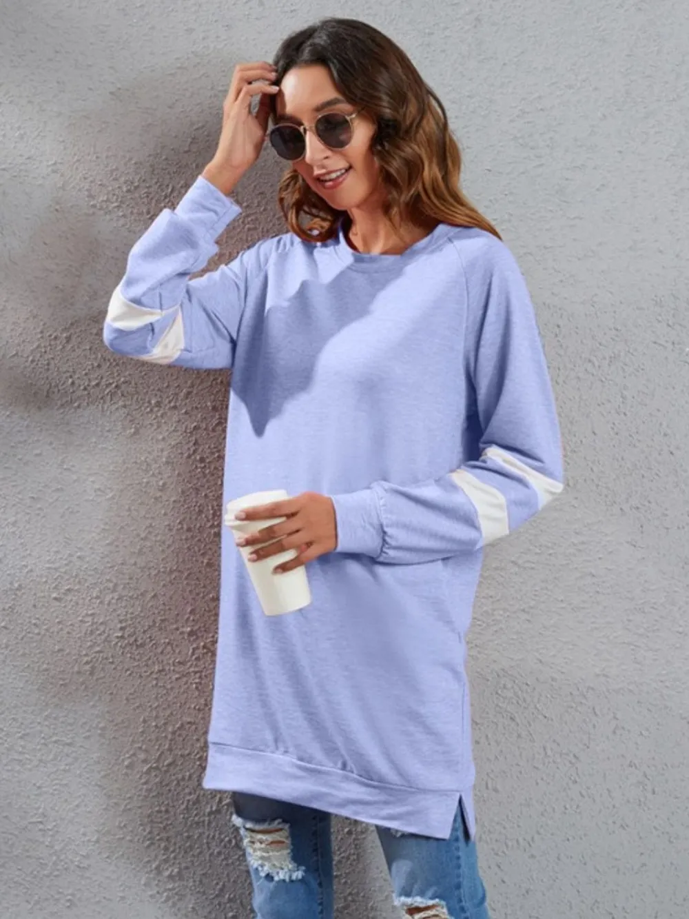 Full Size Striped Round Neck Long Sleeve T-Shirt, image 17