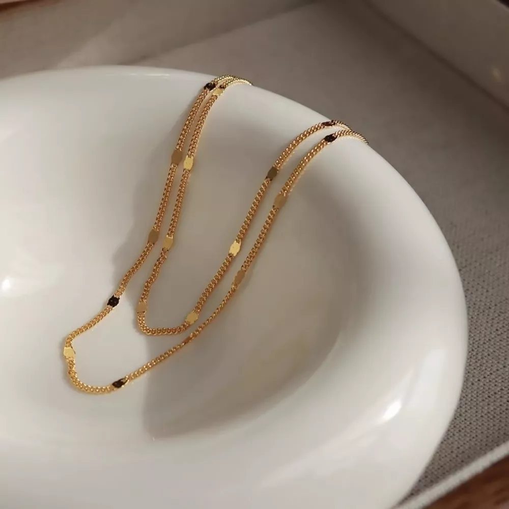 18K Gold-Plated 925 Sterling Silver Chain Necklace, image 3