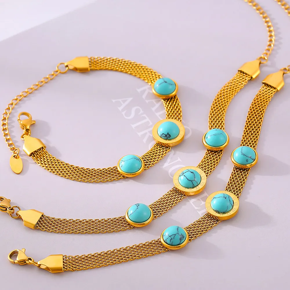 Turquoise Titanium Steel Bracelet, image 2
