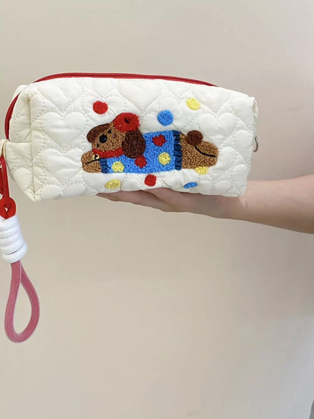 Dog Quilted Wristlet