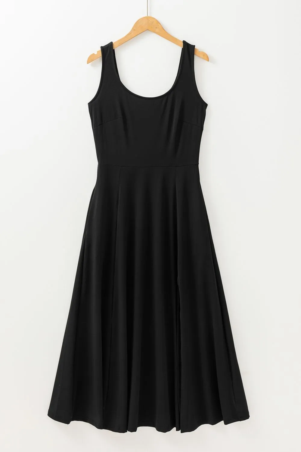 Side Slit Scoop Neck Wide Strap Dress, image 6