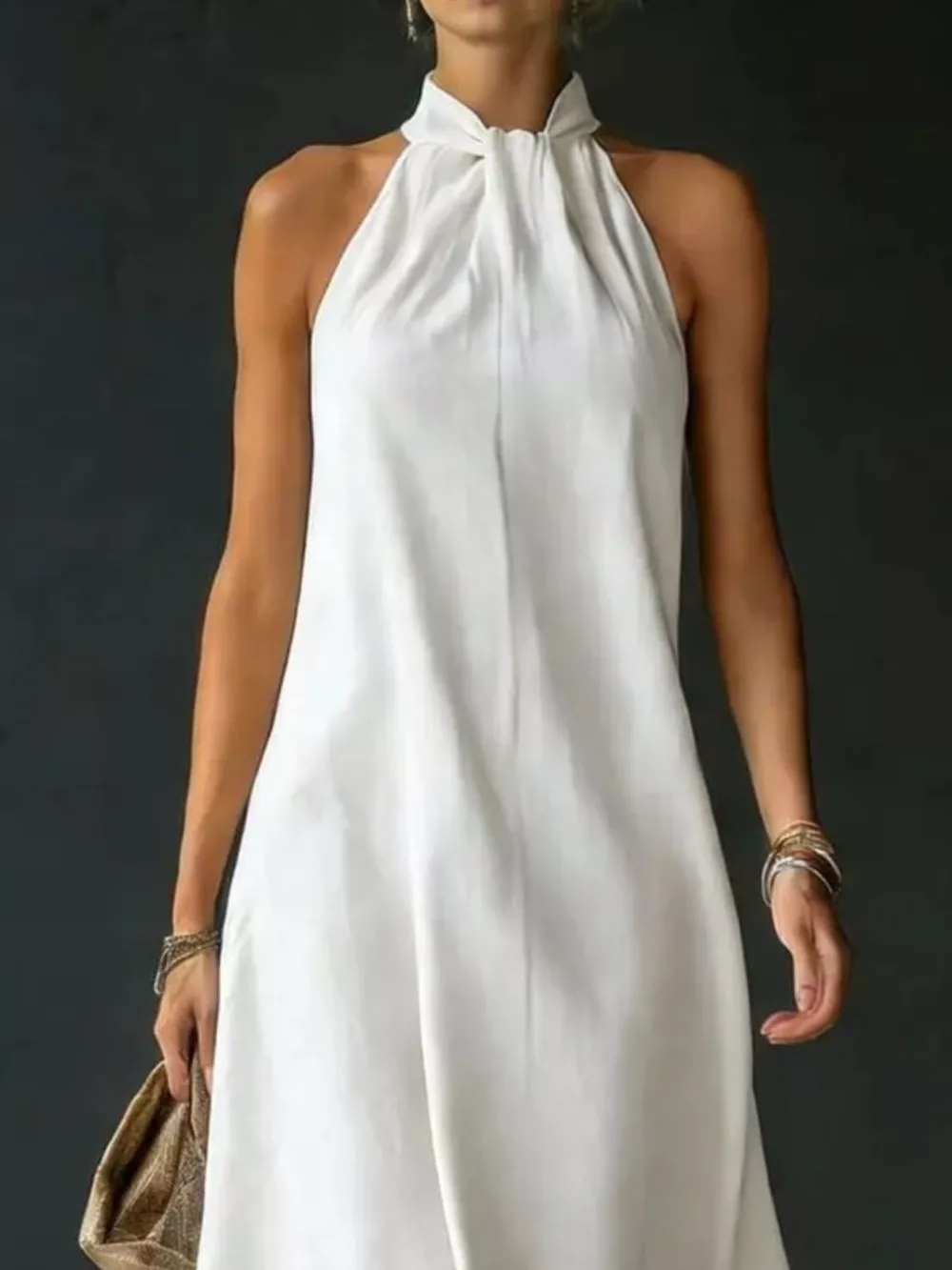 Full Size Halter Neck Maxi Dress Plus Size, image 4