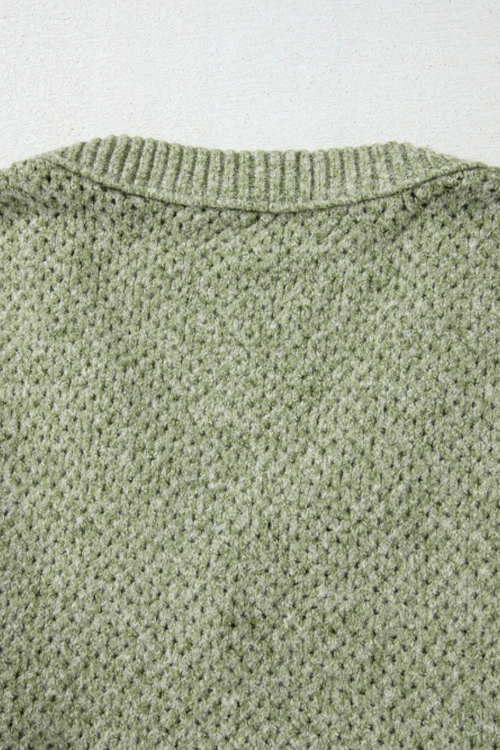V-Neck Dropped Shoulder Long Sleeve Sweater, image 11