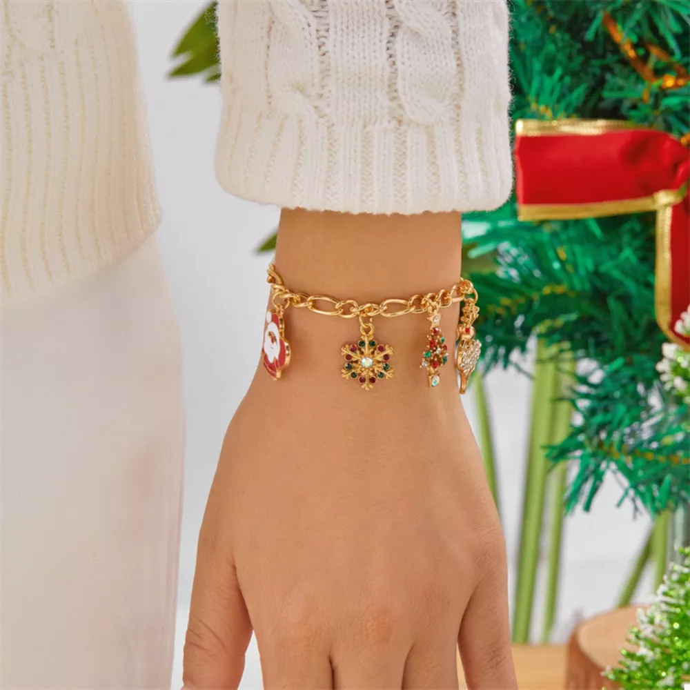 Christmas 18K Gold-Plated Charm Bracelet, image 13