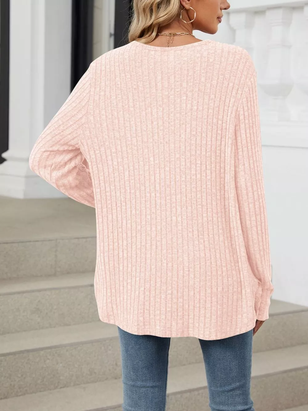 Ribbed Button-Up Cardigan, image 35