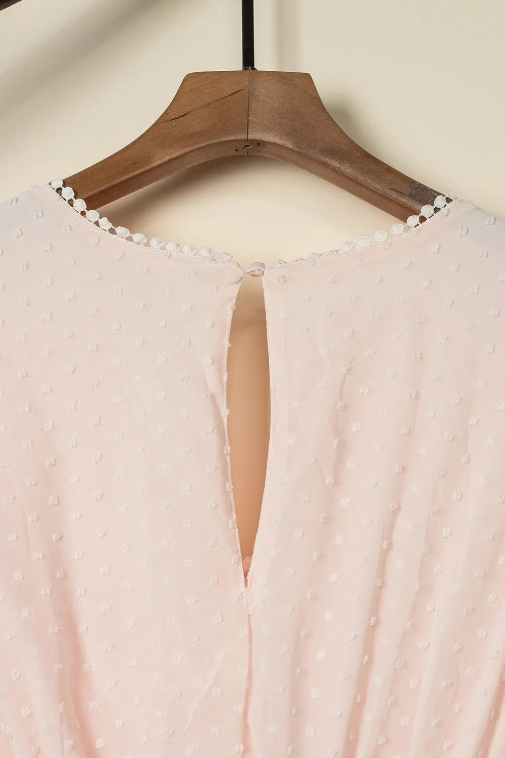 Polka Dot V-Neck Ruffle Midi Dress, image 5