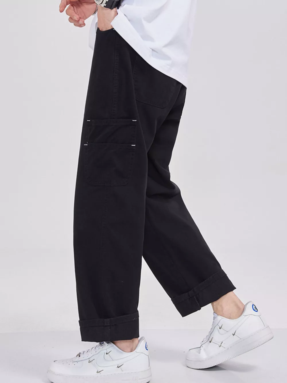 Men's Full Size Relaxed Fit Cargo Jeans Plus Size, image 9