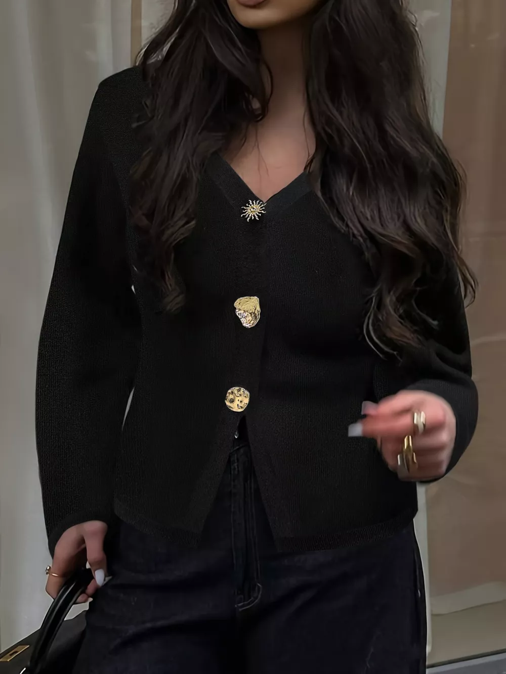 Button-Down Knit Cardigan