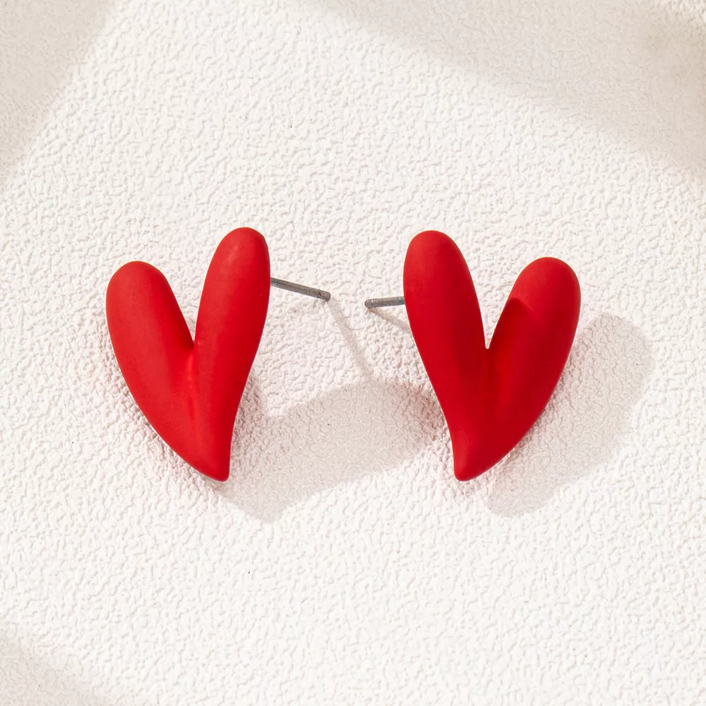 4 Pair Heart Stud Earrings, image 7