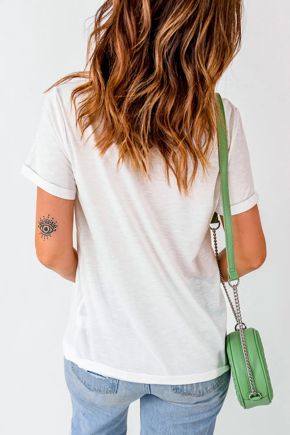 Floral Bunny Graphic Crewneck Short Sleeve T-Shirt, image 4