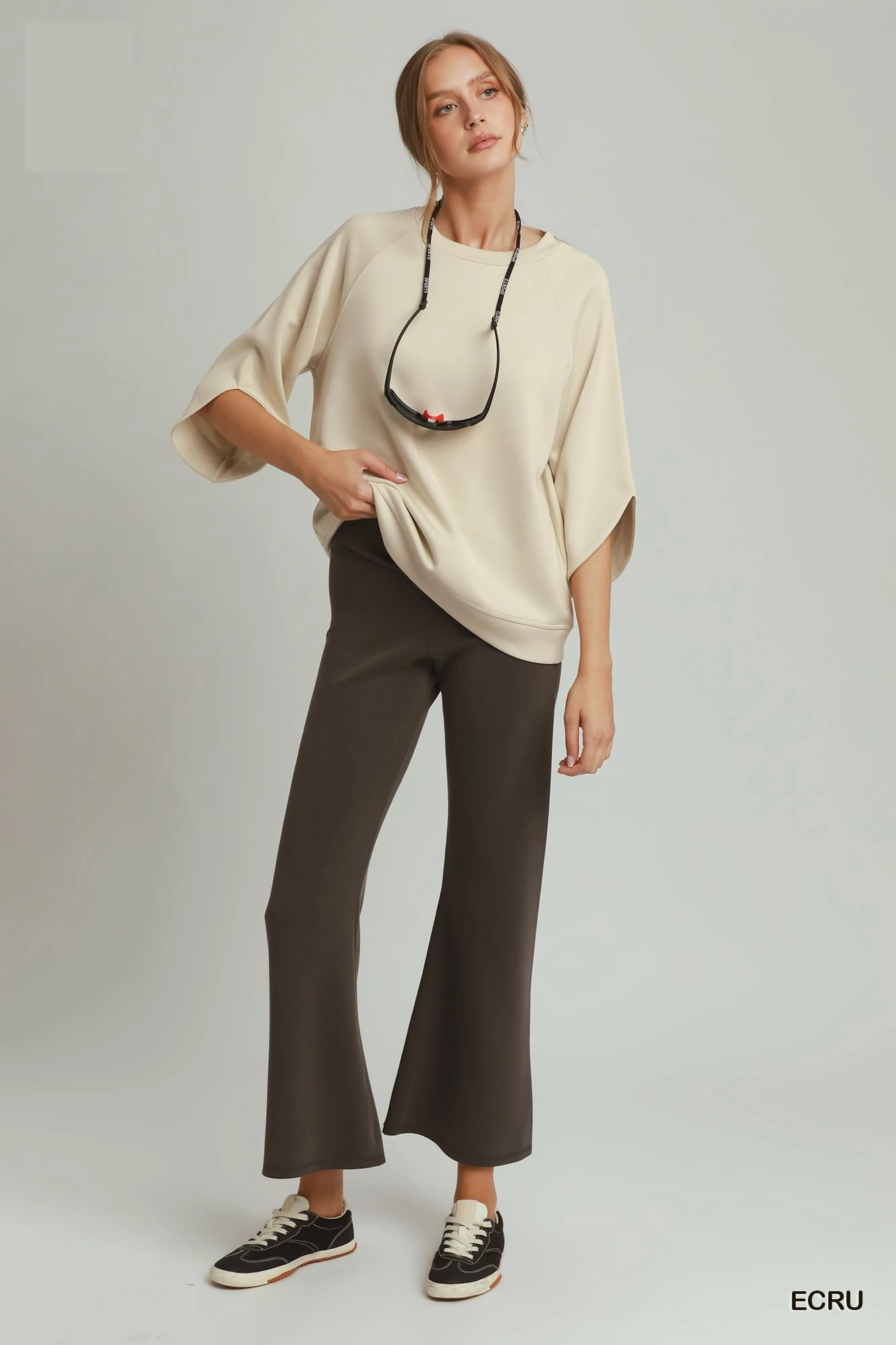 Round Hem Raglan Sleeve Top, image 6