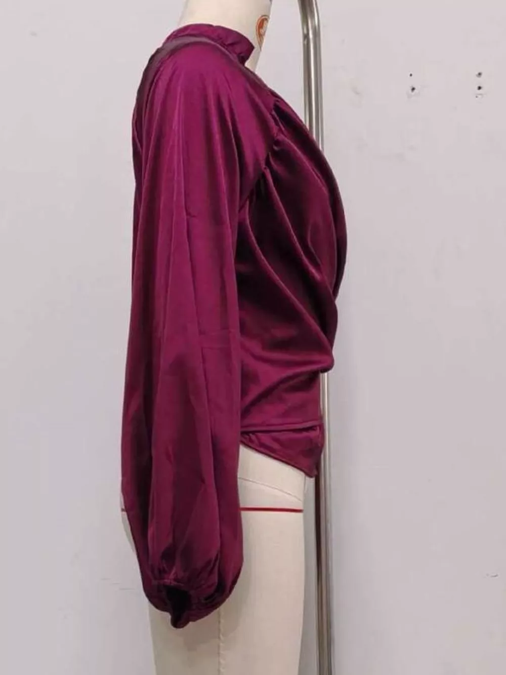 Satin Balloon Sleeve Blouse, image 12