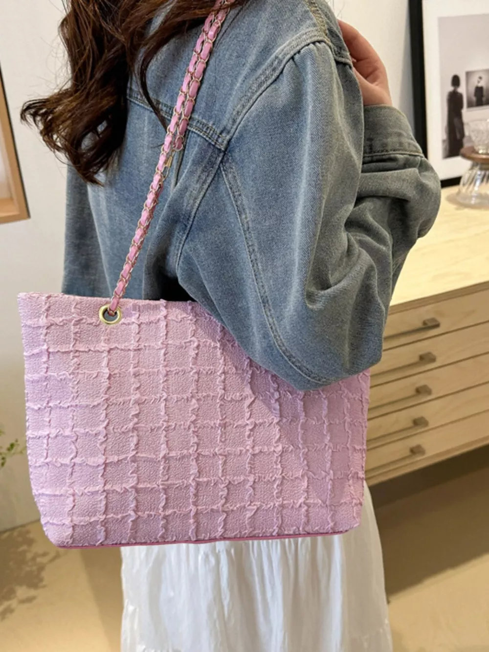Tweed Chain Shoulder Bag, image 9