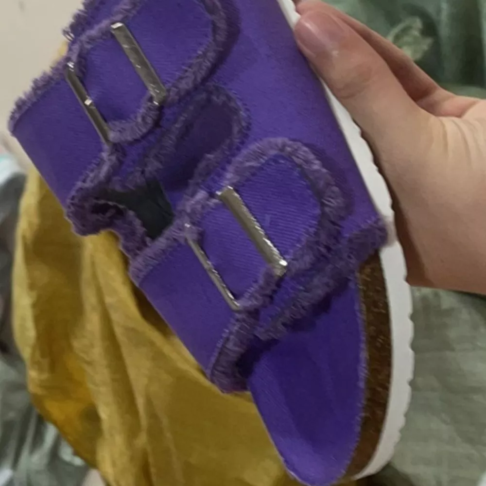 Frayed Edge Buckle Sandals, image 8