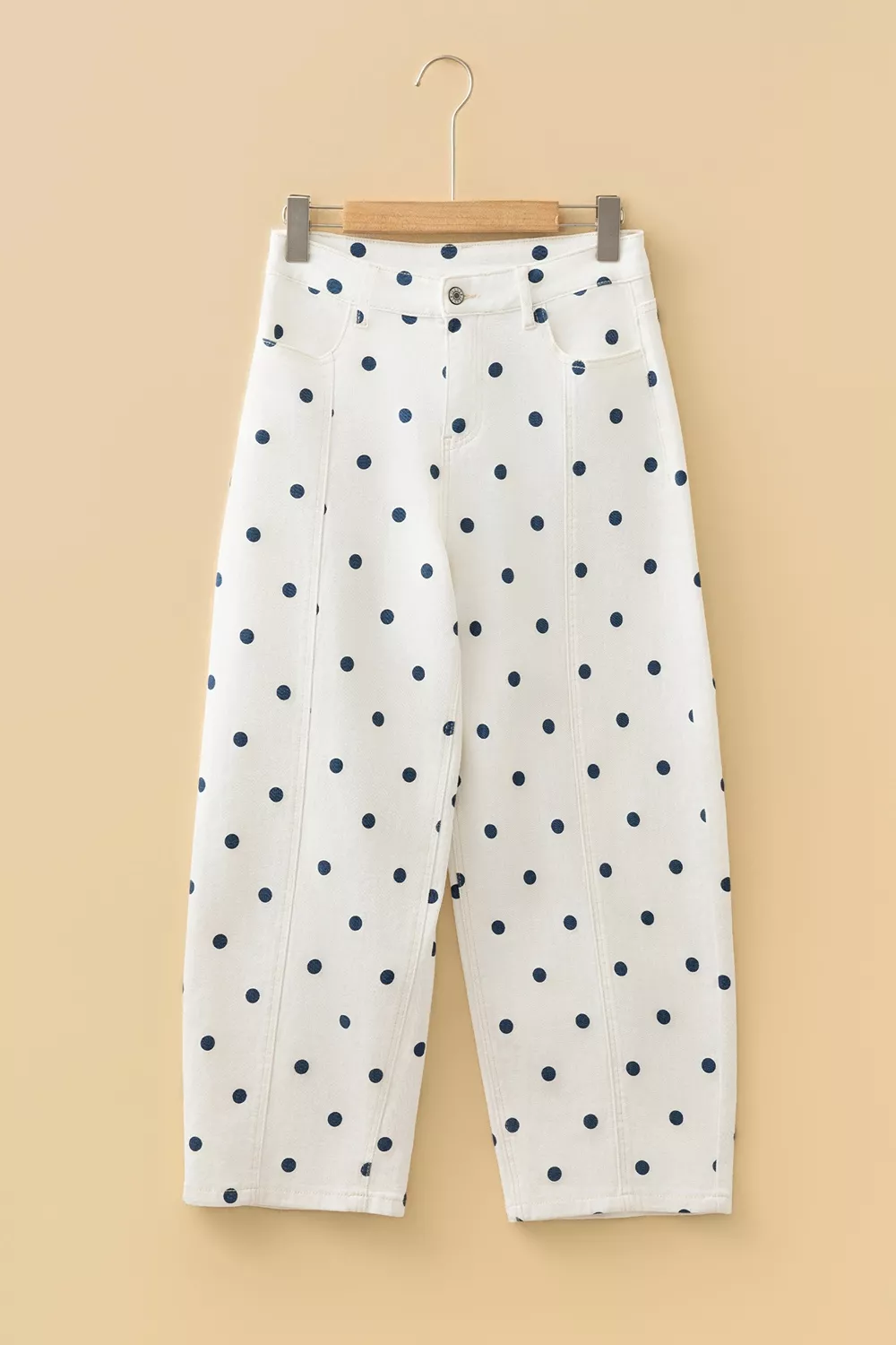Polka Dot Wide-Leg Jeans, image 6