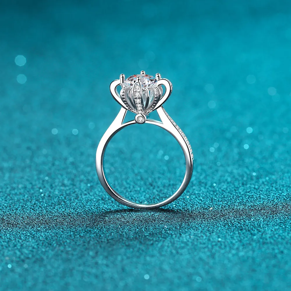 1 Carat Moissanite 925 Sterling Silver Ring, image 4